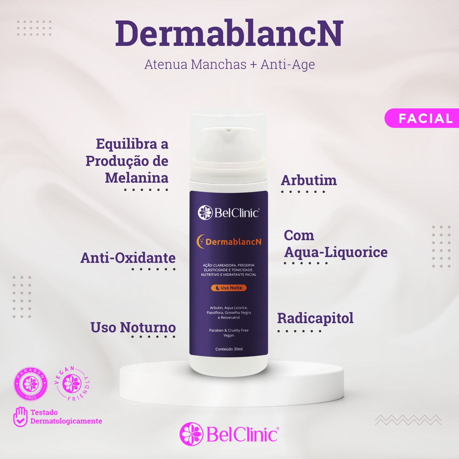 DERMABLANC N (30g) - Nutritivo Noturno Anti-Manchas e Rejuvenescedor