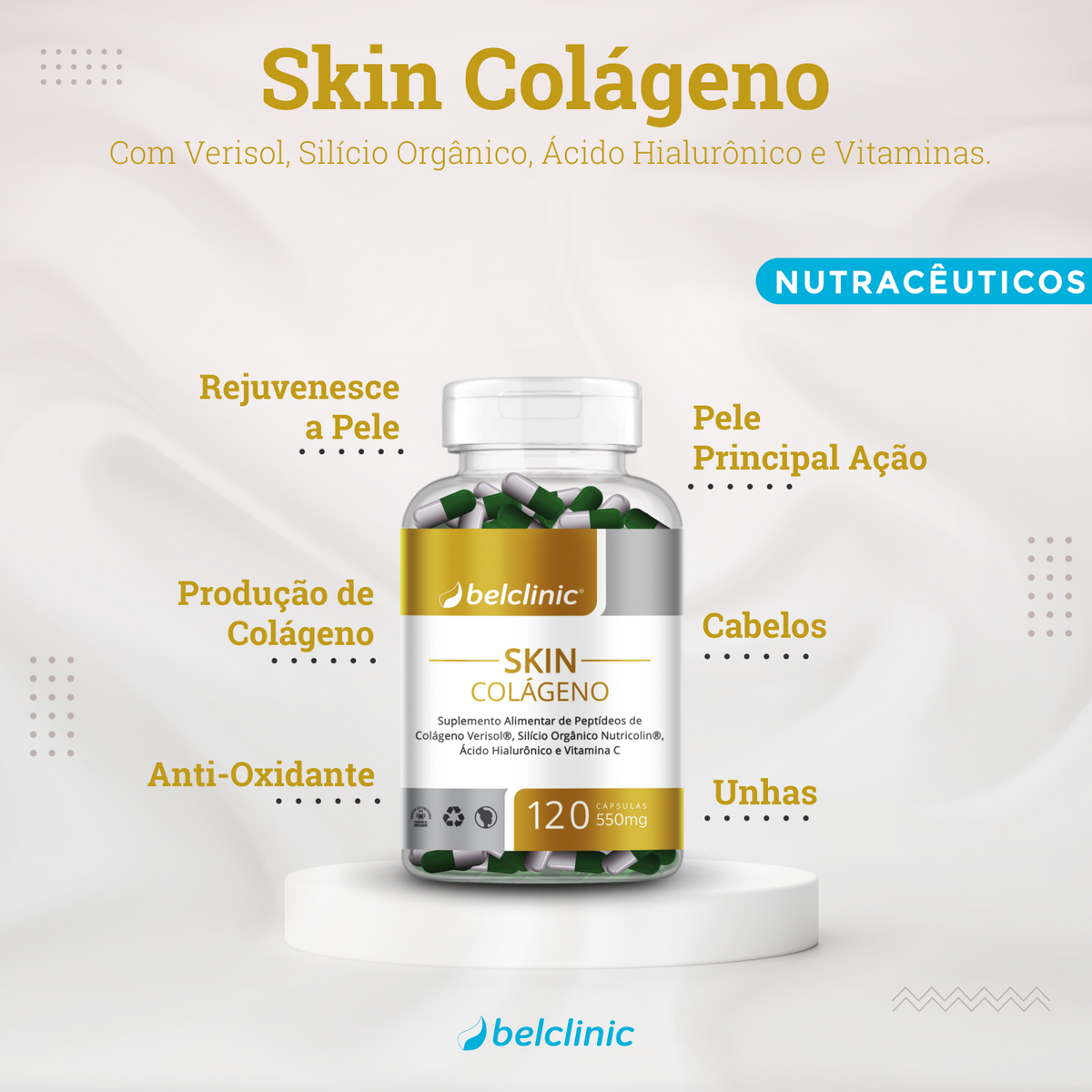 SKIN COLÁGENO (Verisol®+Ac. Hialurônico+Nutricolin®+Vit.C))