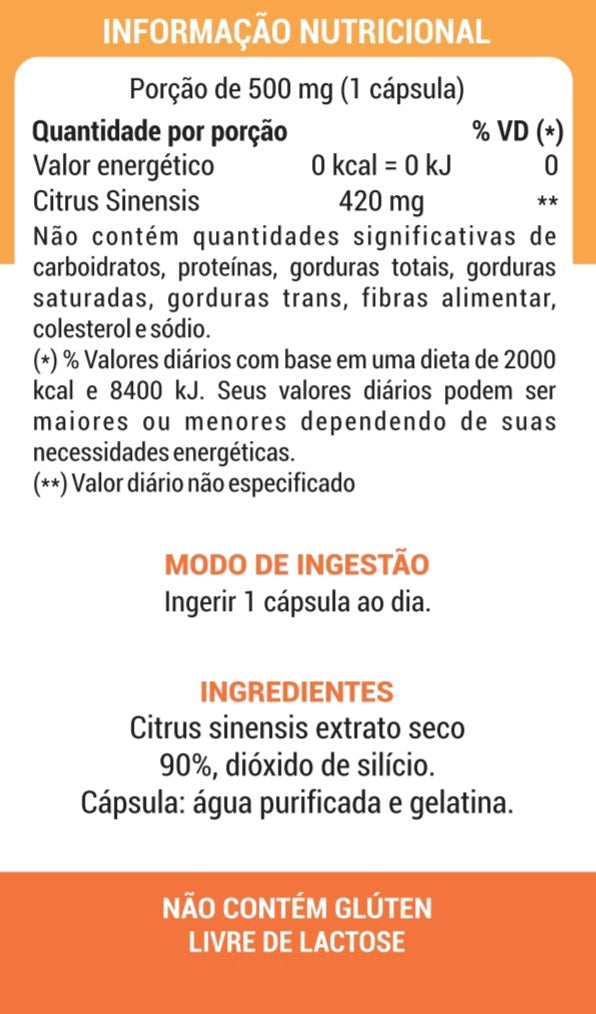 LARANJA MORO concentrada 420mg (30 cáps.) - Auxilia o Emagrecimento e Esteatose