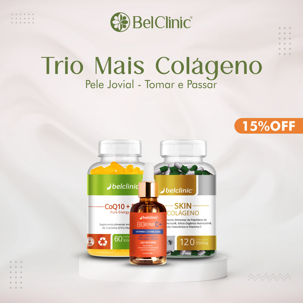 Trio MAIS COLÁGENO - VerisOl + Coq10 + Vitamina C