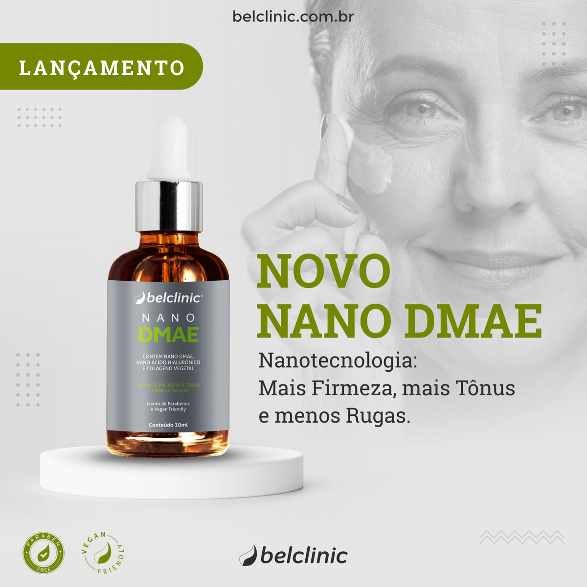 NANO DMAE - Sérum Anti-age (30ml) - Anti-flacidez (Vegan Friendly)