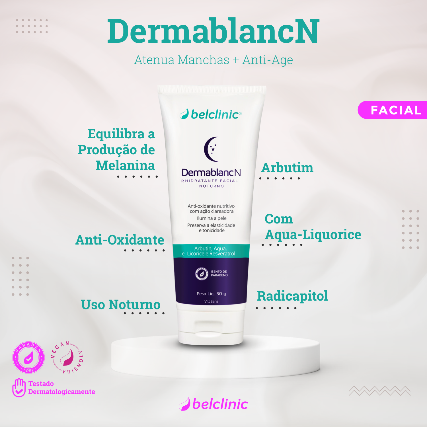 Trio ANTI-MANCHAS - Limpeza Própolis + DermaBlanc N + BioRepair C