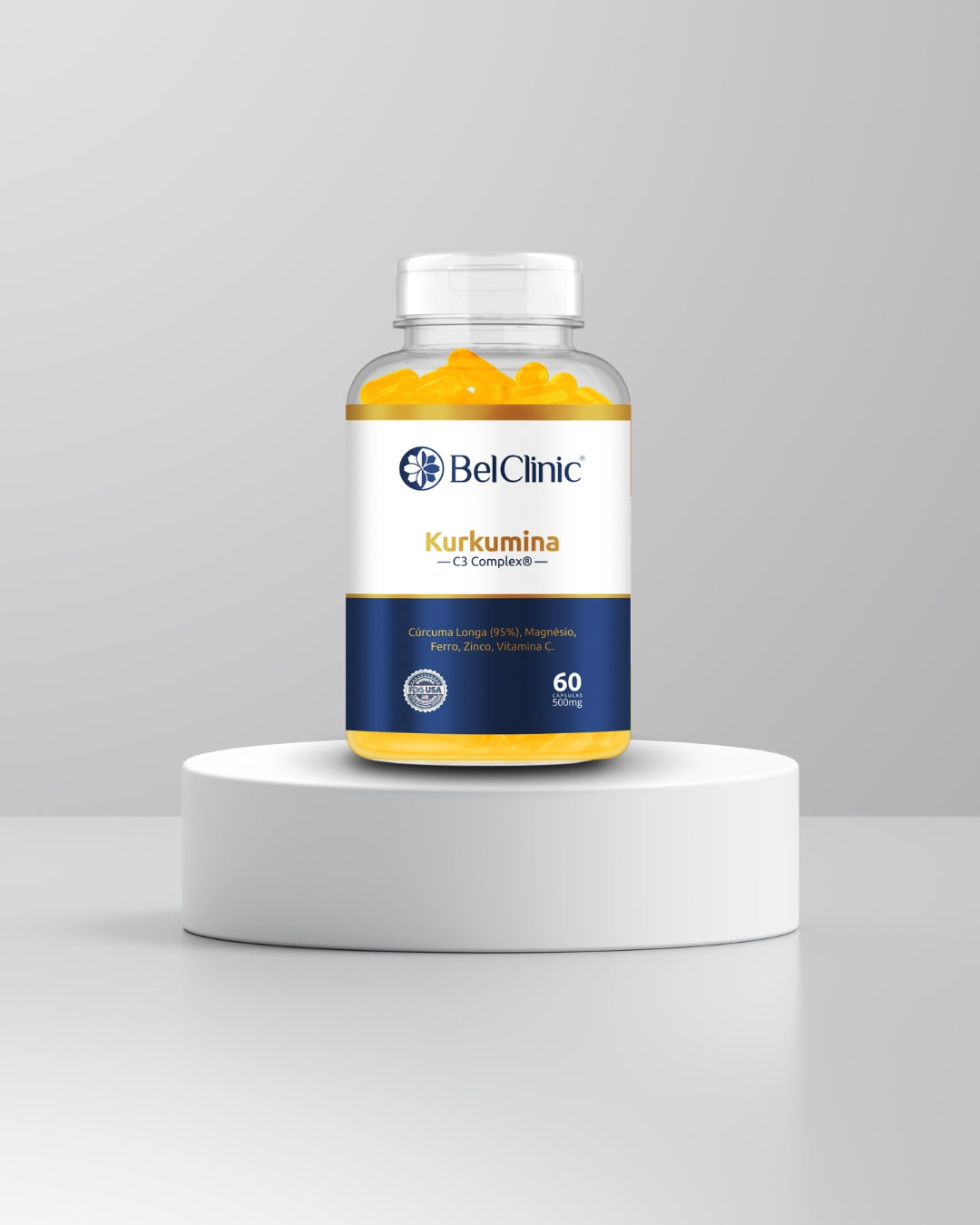 KURKUMINA - c/ Magnésio, Zinco e Vit. C(60 cáps) - Mais saúde para seu corpo