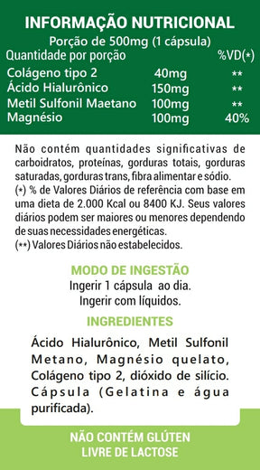 JOINT HYALURONE (30 cápsulas) - Articulações