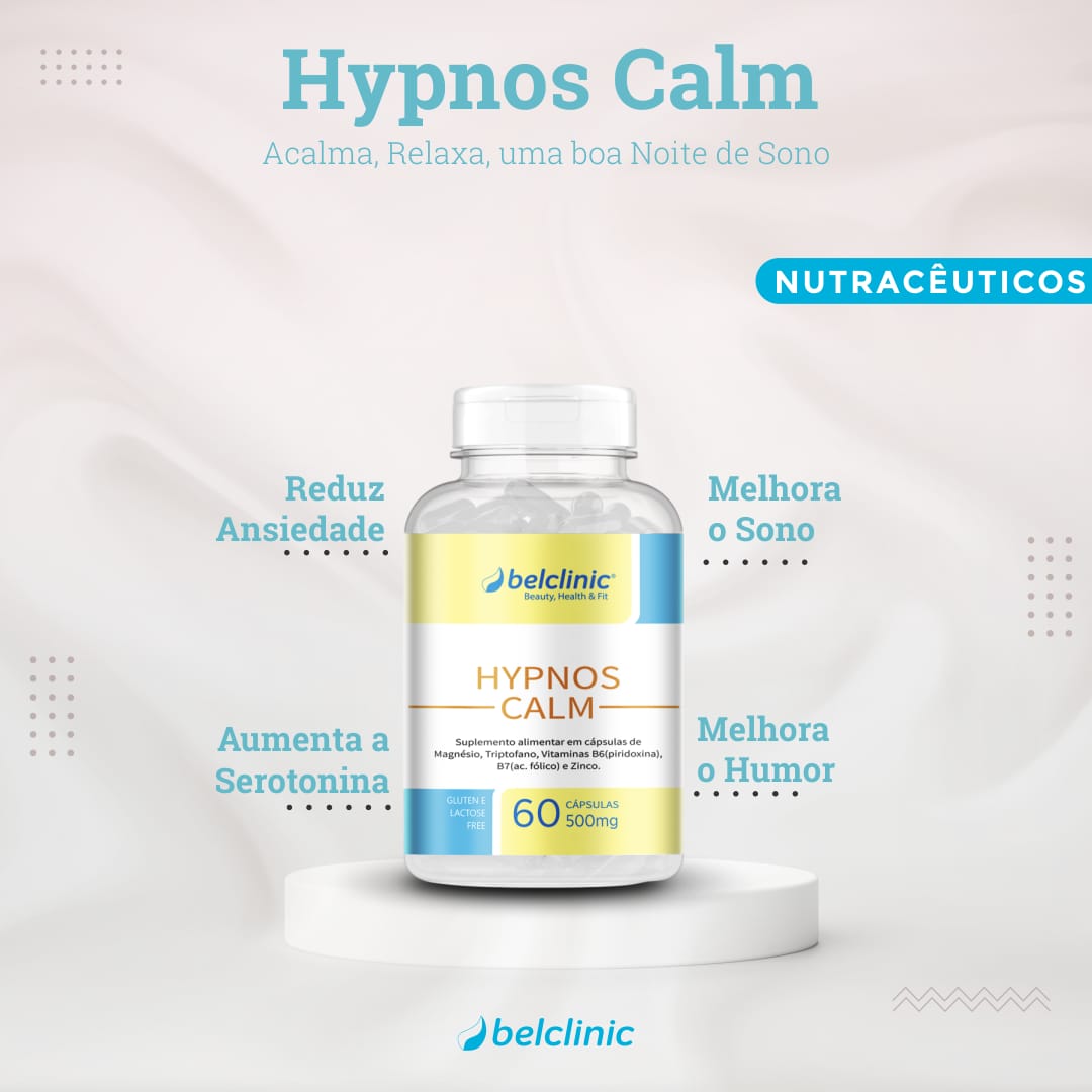 HYPNOS CALM Triptofano, Magnésio, B6, B9 e Zinco  (60 cápsulas)