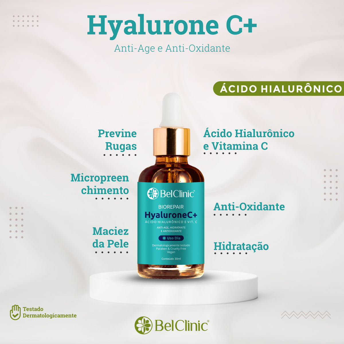 BioRepair HYALURONE C+(30ml) - Ácido Hialurônico com Vitamina C